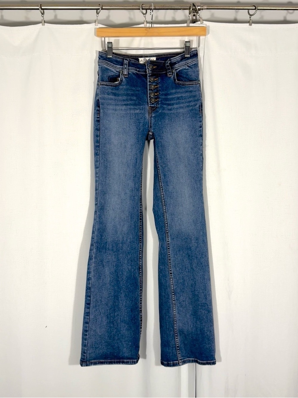 Free People We The Free Button Fly Flare Jeans